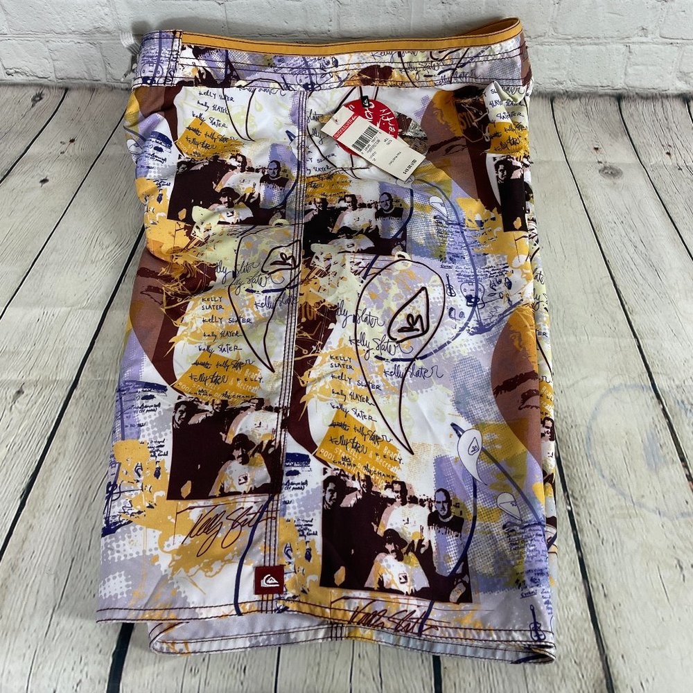 NWT VINTAGE 90'S QUICKSILVER KELLY SLATER MEN'S HYBRID BOARD SHORTS SIZE 32 - Picture 12 of 16